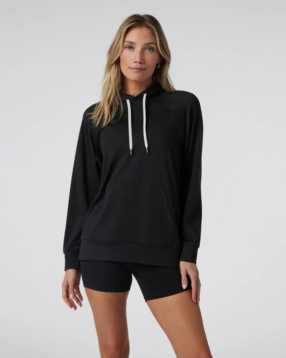 Vuori Women's Halo Oversized Pullover Hoodie, Size S, In Black Heather S#VW279